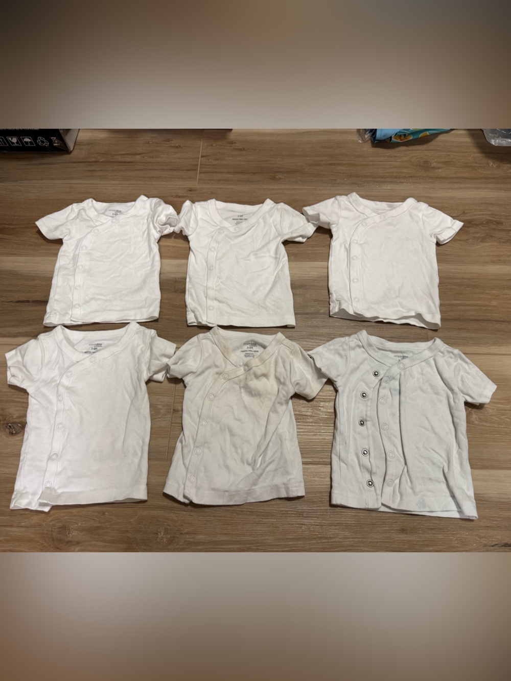 Carter’s white tees 3-6 mo